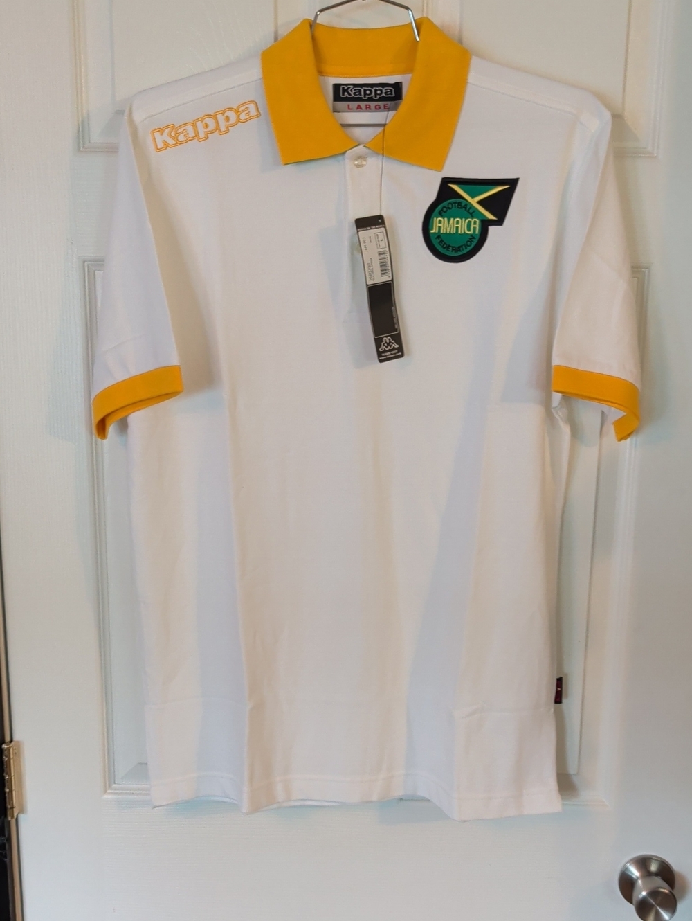 Men's Kappa Jamaica Football Futbol Polo Shirt Size Large